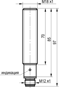 Габариты OX AC42A-31N-1000-LZS4-K